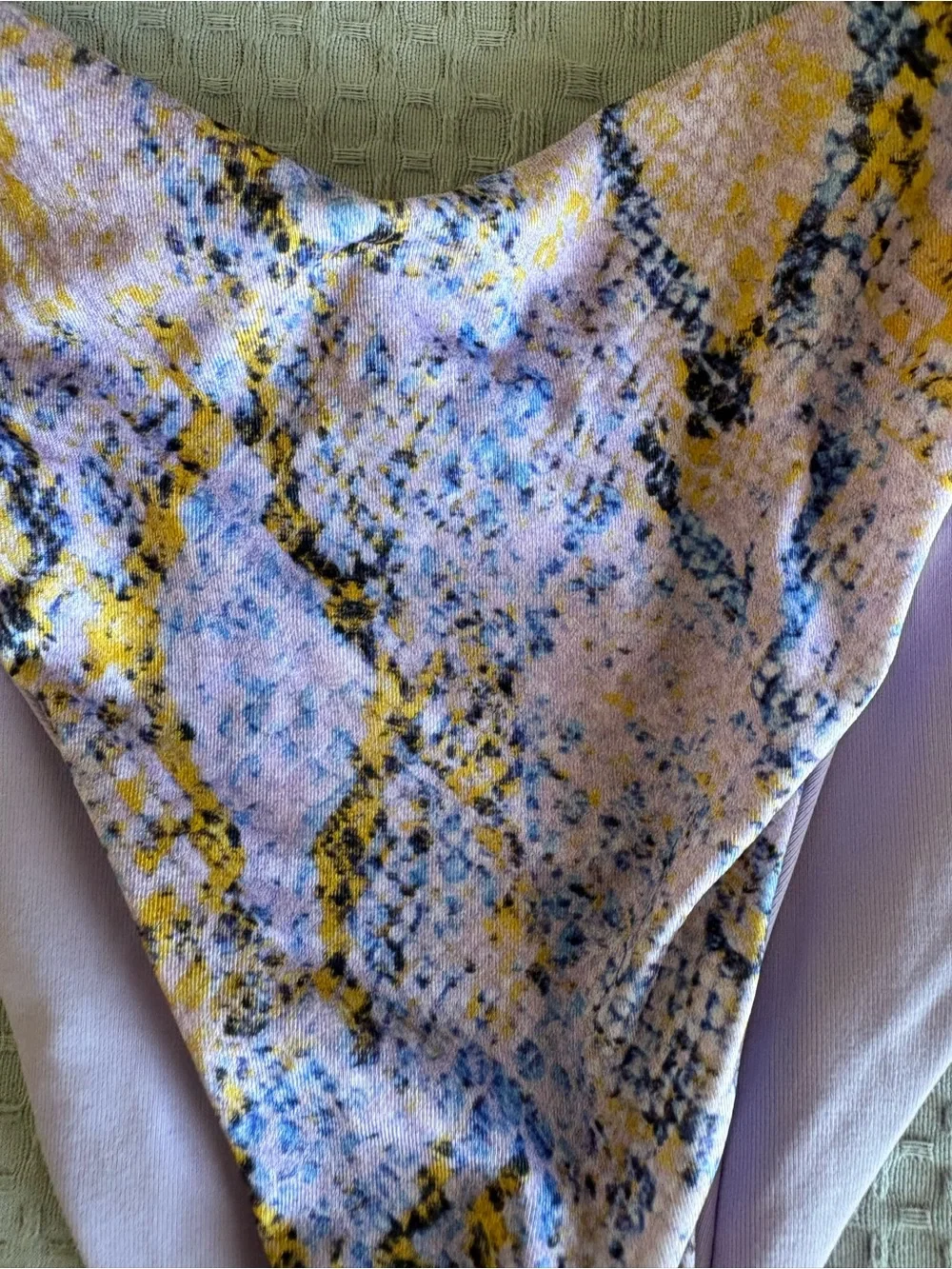 l*space Pink and Yellow Snakeskin Bikini Bottom